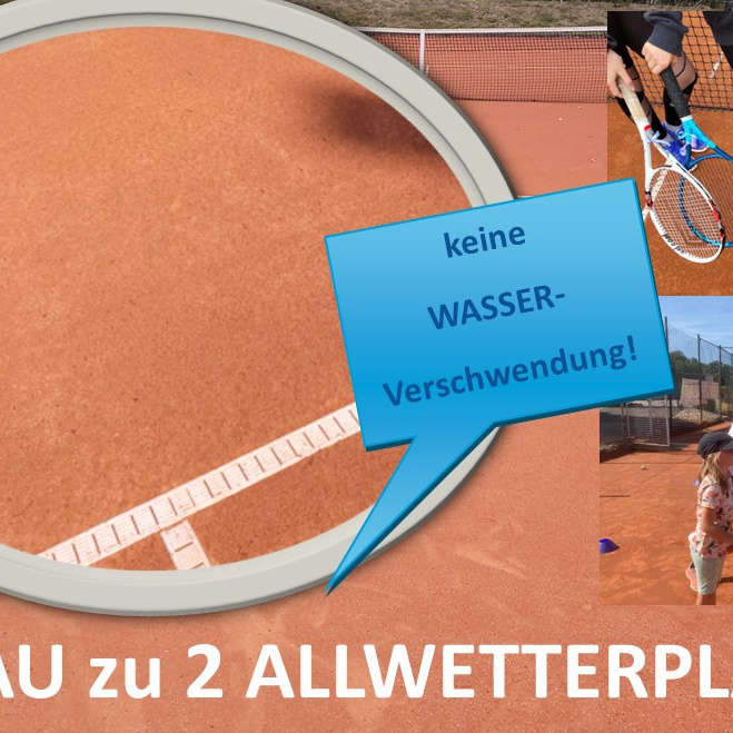 Umbau zu zwei Tennis Allwetterplätzen