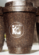 To-Go-Becher mit Kepler-Logo aus gepresstem Kaffeesatz