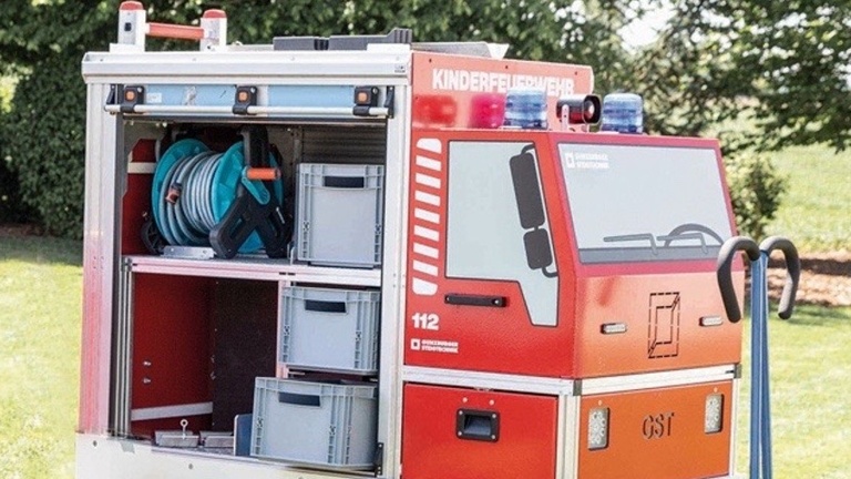 Rollcontainer Brandschutzerziehung Kinderfeuerwehr Giebelstadt