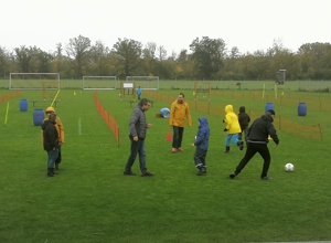 Einbindung  Lebenshilfe beim Fußballgolf