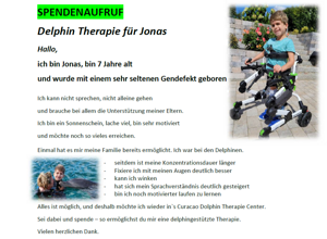 Delphin Therapie für Jonas aus Tandern