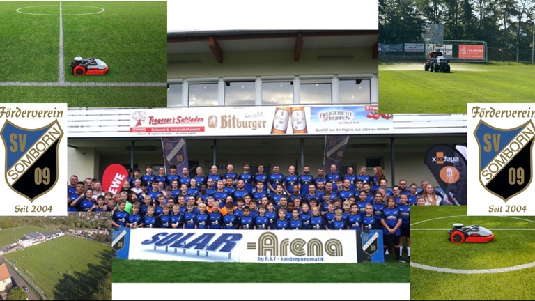Unterhaltungsmaßnahmen der Rasenfläche des SV09 Somborn
