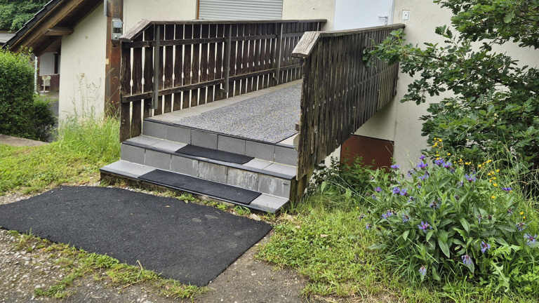 Barrierefreier Zugang zum TSV Vereinsheim in Fellingshausen