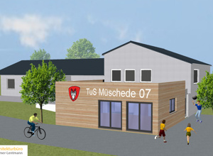 Anbau eines Multifunktionsraumes am Sportheim Müschede