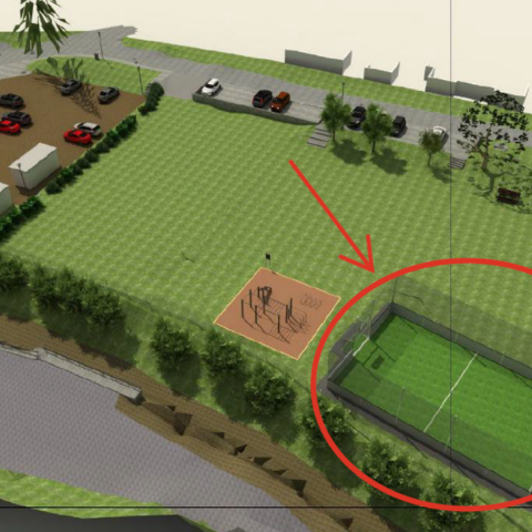 Soccer Court in der neuen Freizeitanlage Hornberg