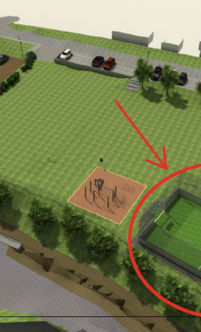 Soccer Court in der neuen Freizeitanlage Hornberg
