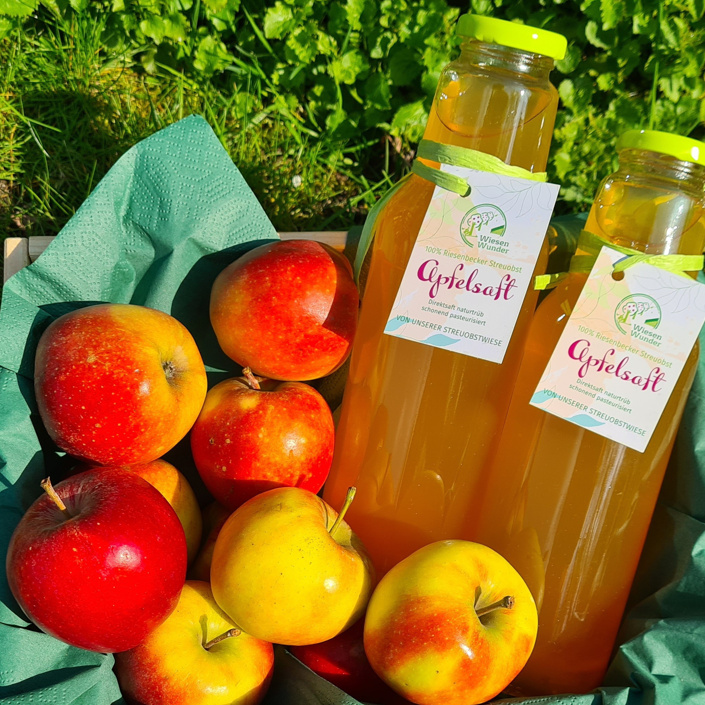 Apfelsaft von den Streuobstwiesen der Projektgruppe "WiesenWunder"