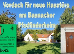 Vordach für Pfadfinderheim