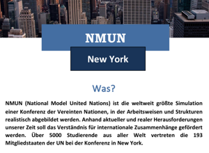 NMUN 2025 - Junge Studierende erkunden die Welt der Diplomatie