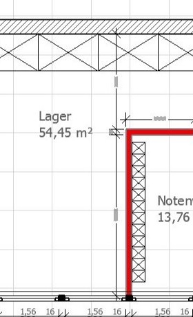 Errichtung eines Lagerraums mit Notenarchiv