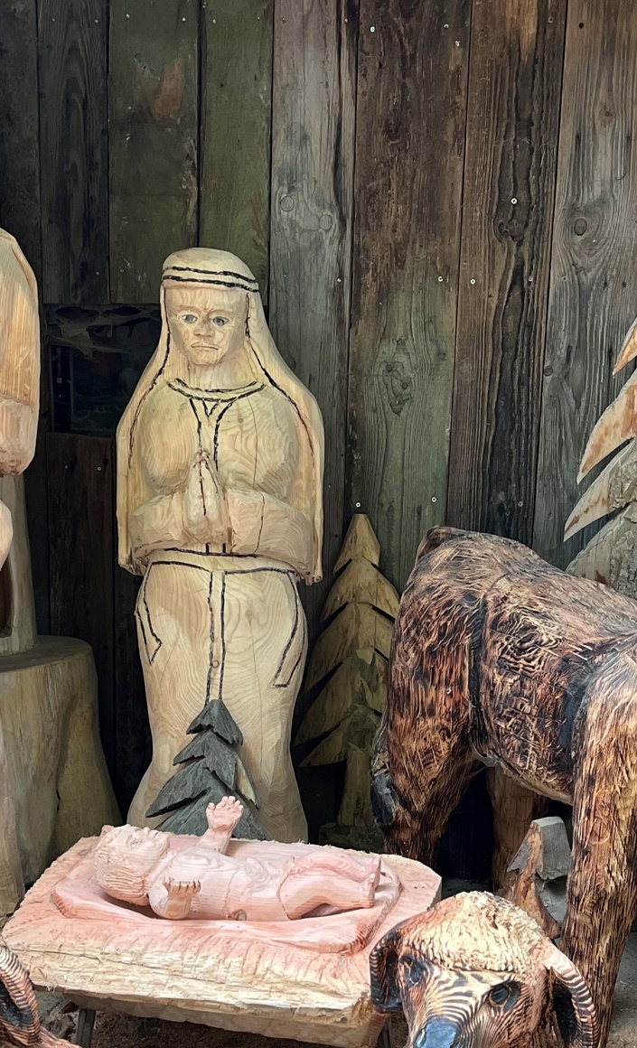 Holzkrippe Marktplatz Brakel