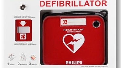 Leben retten-Defibrillator für das Sportgelände des SV Altenburg