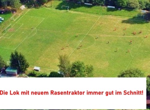 Video - Die Lok mit neuem Rasentraktor immer gut im Schnitt!
