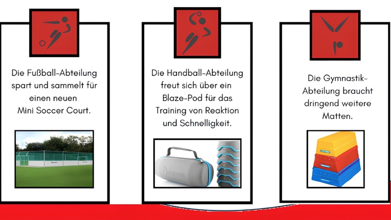 SV Buckenhofen Spendenlauf - Soccercourt, Blaze-Pod, Gymnastikmatten