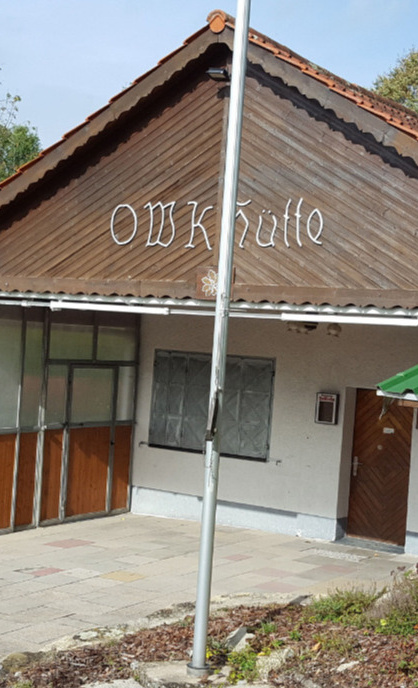 Sanierungsarbeiten an der OWK-Hütte/Platzanlage.