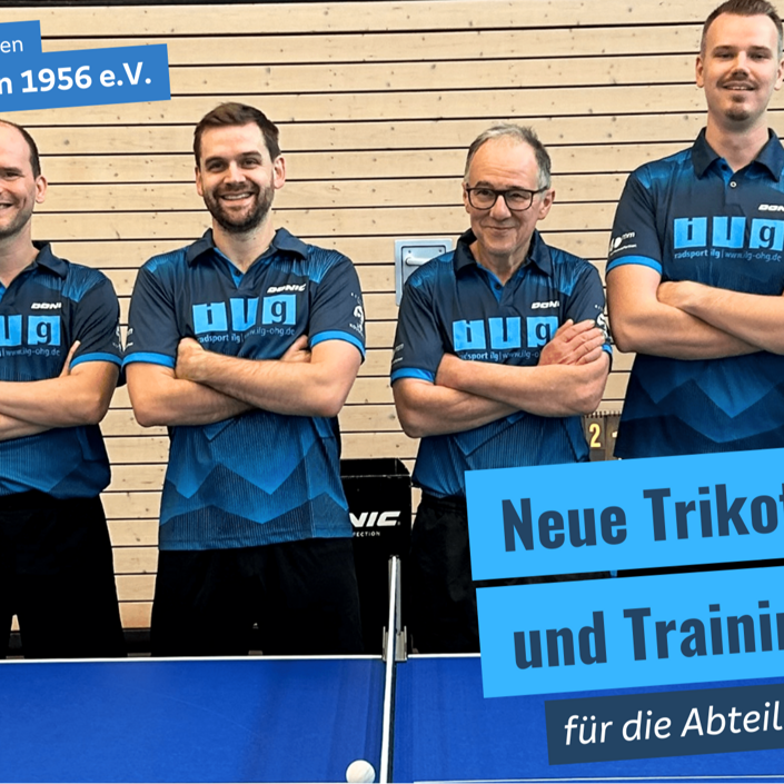 Neues Vereinsdress für die Tischtennis-Abteilung