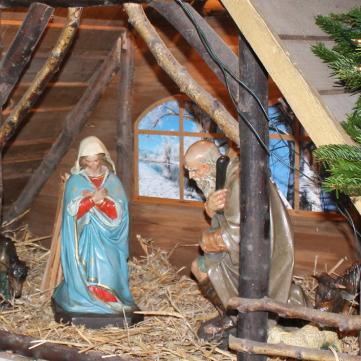Krippenfiguren Heiligenhäuschen in Hartefeld