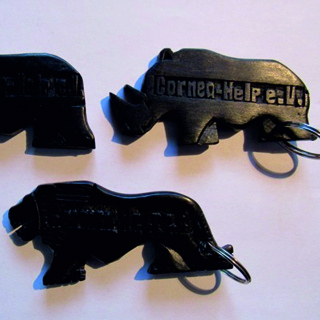 Schlüsselanhänger aus Ebenholz made in Afrika, Dankeschön-Bild