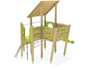 Neuer Spielturm am Sportplatz in Hausen