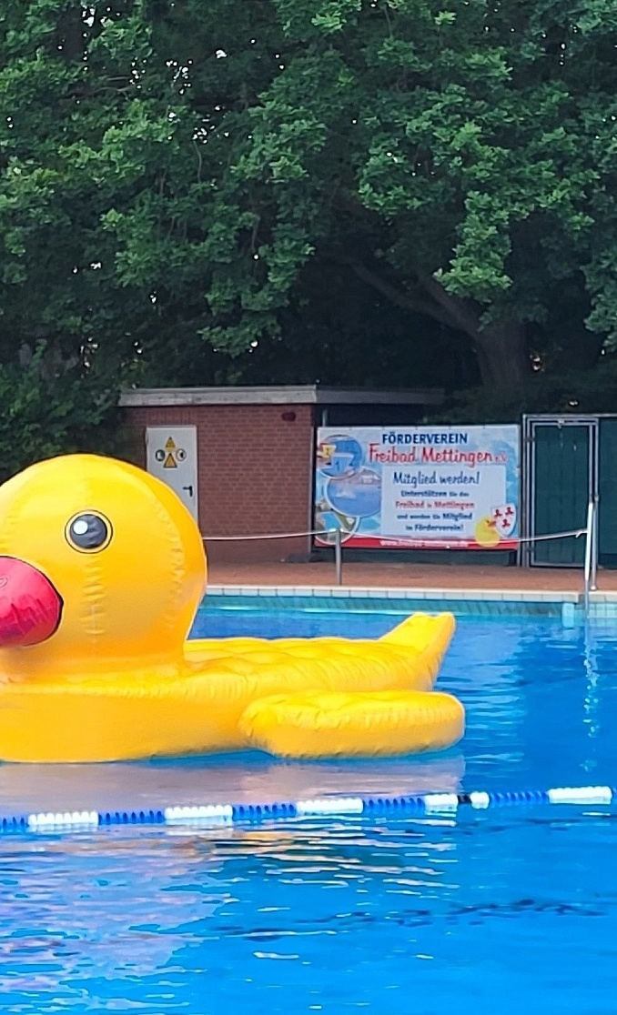 Durchschreite mit Sonnenblumendusche für das neue Kinderbecken