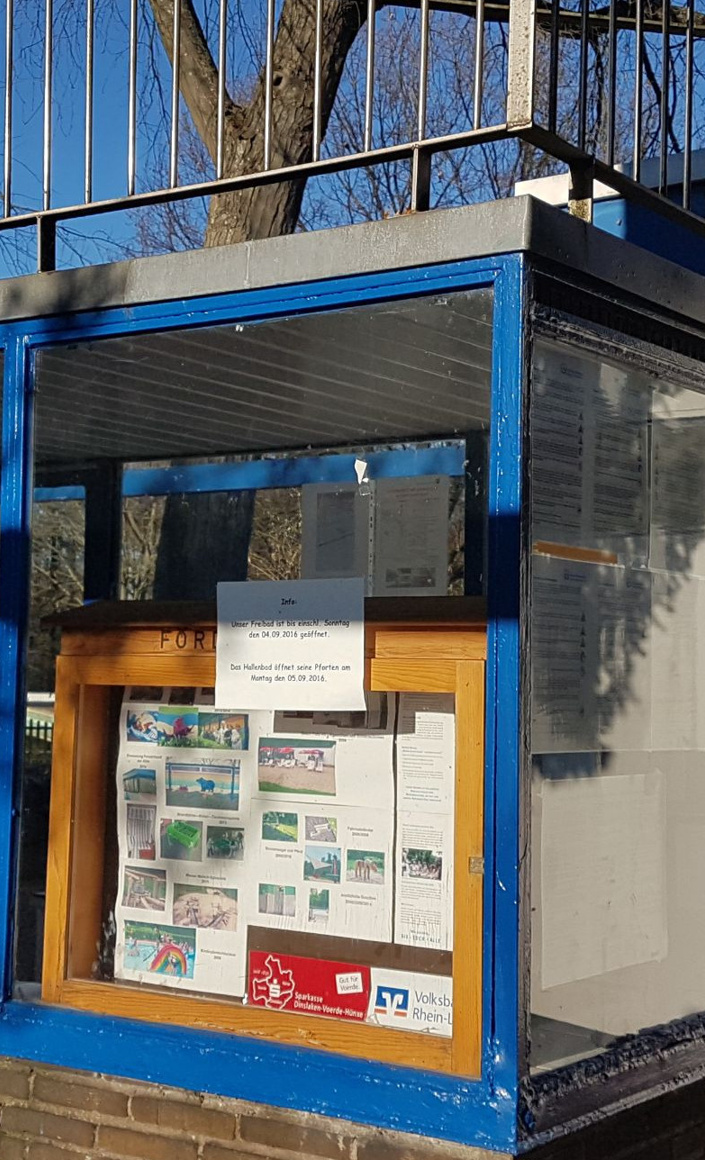 Kassenhäuschen Freibad Voerde ist alt und hässlich