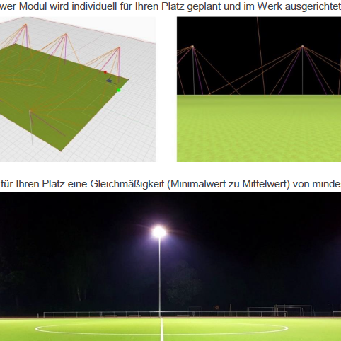 LED-Flutlicht für den Sportplatz Gansheim