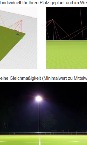 LED-Flutlicht für den Sportplatz Gansheim