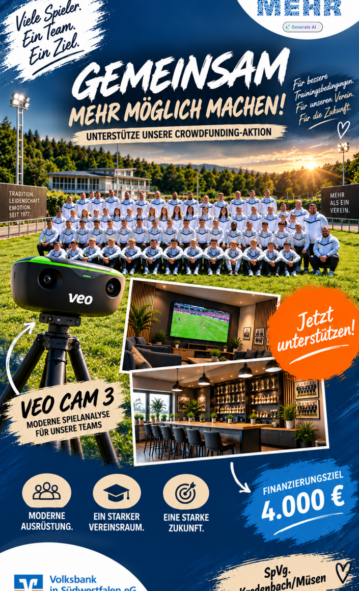 Sportkamera Teamsport & Vereinsheim Möblierung