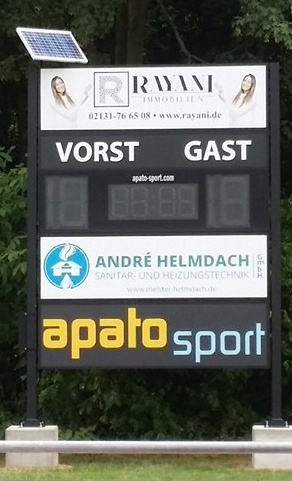 Anzeigetafel für den SVA