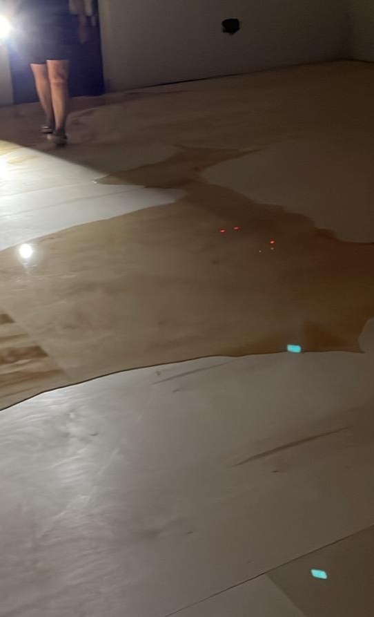 Wasserschäden am Hallenboden beheben