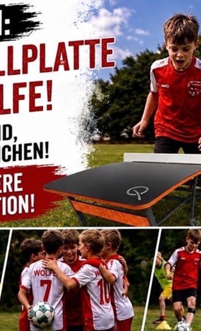 Teqballplatte für die Friedrichshagener Wölfe