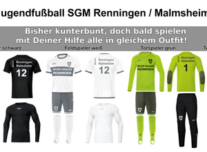 Trikots für den Jugendfußball der SGM Renningen Malmsheim!