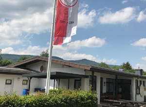 Rasentraktor für Pflege der Sportanlage