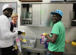 Tagesleiter für das internationale Team des Café Hope