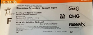 Freikarten für das Spiel am 30.12.2018 in Ravensburg