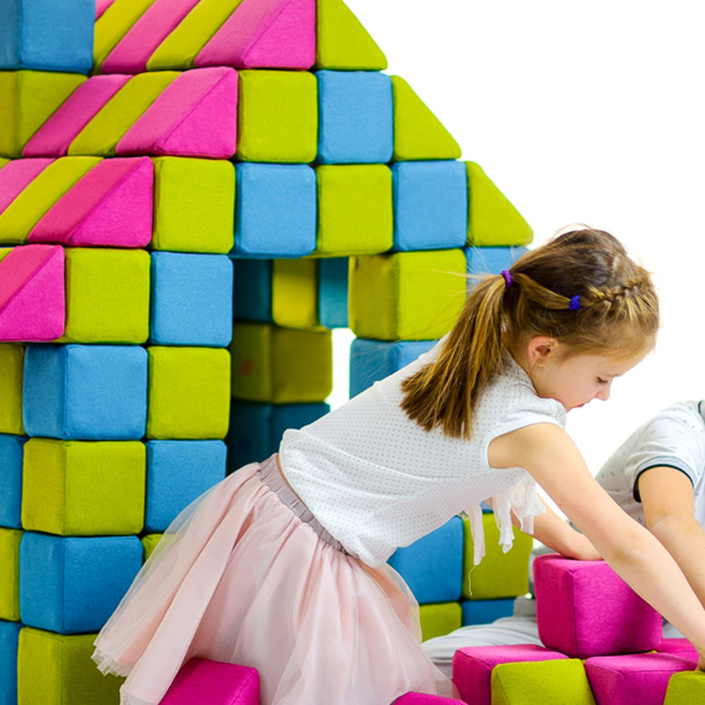 CHALLANGE magnetische 3D big Bausteine für Kindergarten Pusteblume