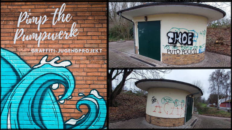 Volksbank: Pimp das Pumpwerk - Graffiti Jugendprojekt in Kirchohsen