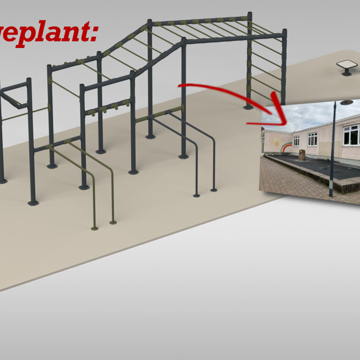 Calisthenics "Affenpark" auf unserem Schulhof - mitten im Ortskern!