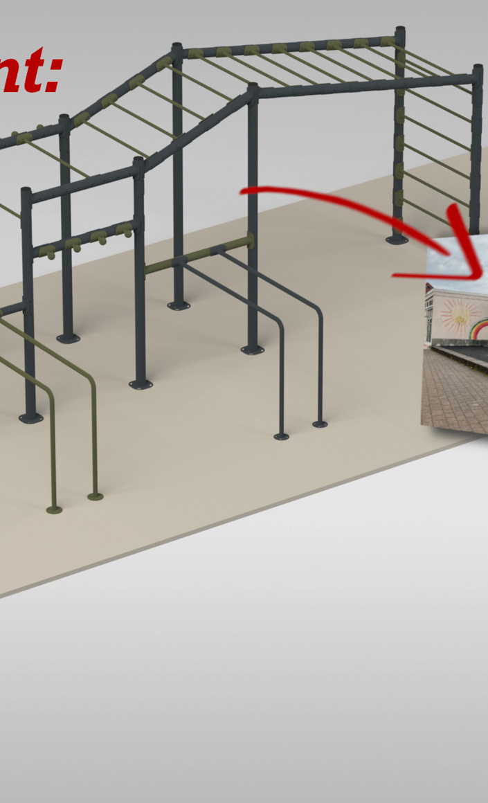 Calisthenics "Affenpark" auf unserem Schulhof - mitten im Ortskern!