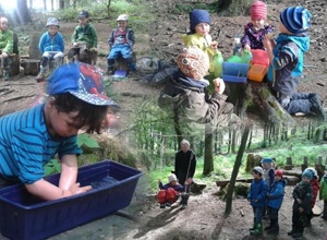 Werkbänke für den Waldkindergarten