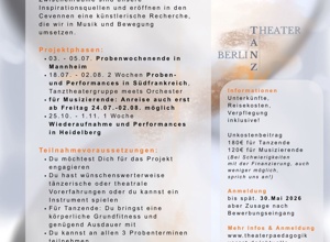 "Entre ciel et terre". Deutsch-Französisches TanzTheaterMusikProjekt