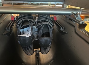 Passende Bootsschuhe und Stemmbrettplatten