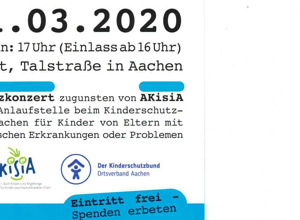 Chorkonzert der Fünflinge für AKisiA