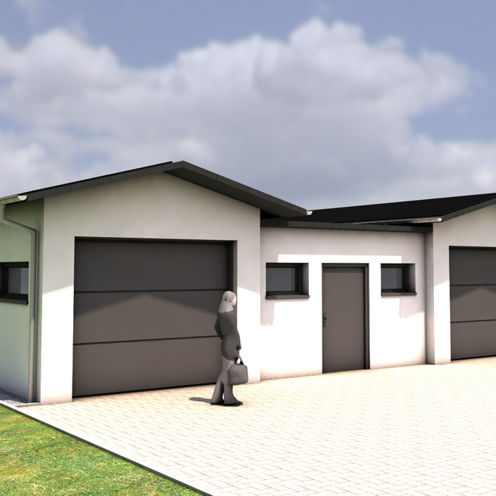 Neubau Doppelgarage/Gerätelager