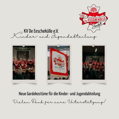 Neue Gardekostüme für die Kinder- und Jugendabteilung