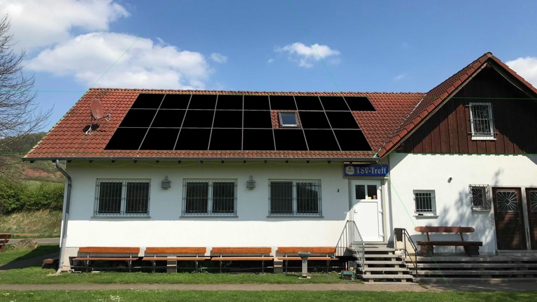 Errichtung Photovoltaikanlage Sporthaus TSV Baumbach