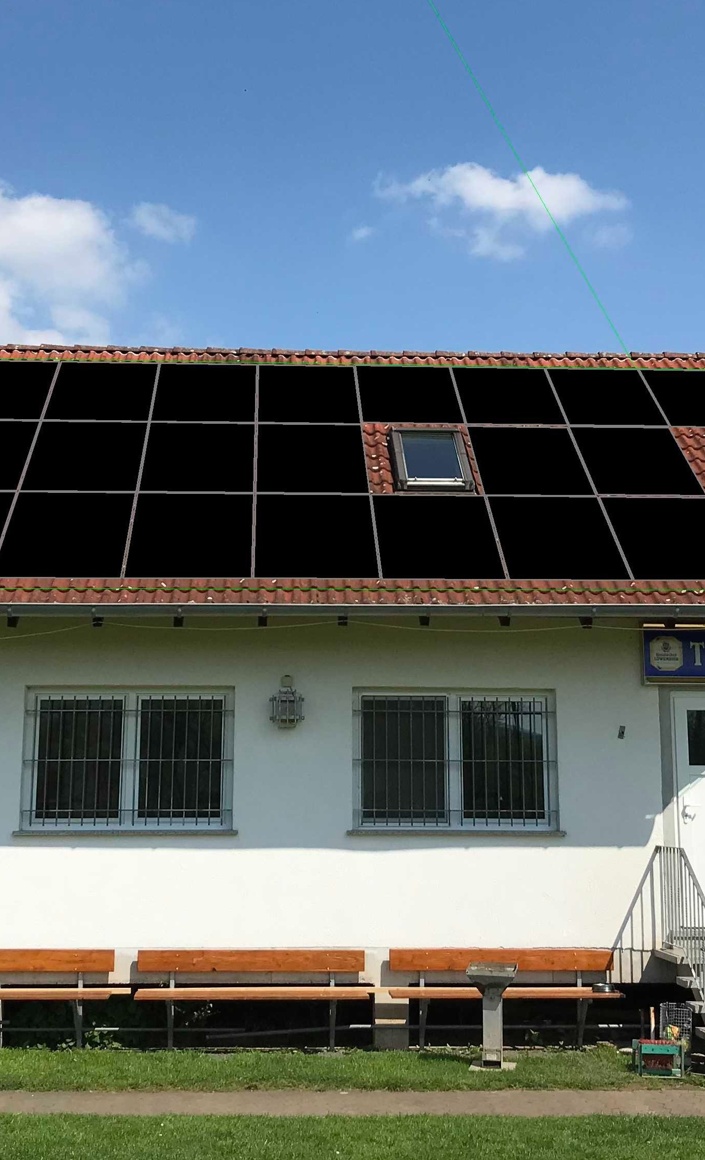 Errichtung Photovoltaikanlage Sporthaus TSV Baumbach