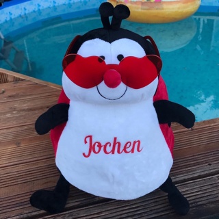 Button mit unserem Maskottchen Jochen