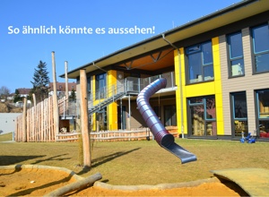 Eine Rutsche für die Kinder der Kita Emilia