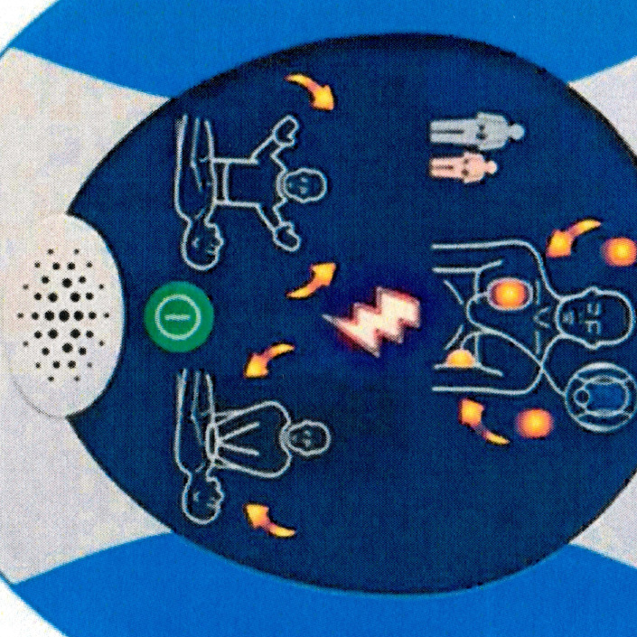 Defibrillator für Herzgruppe